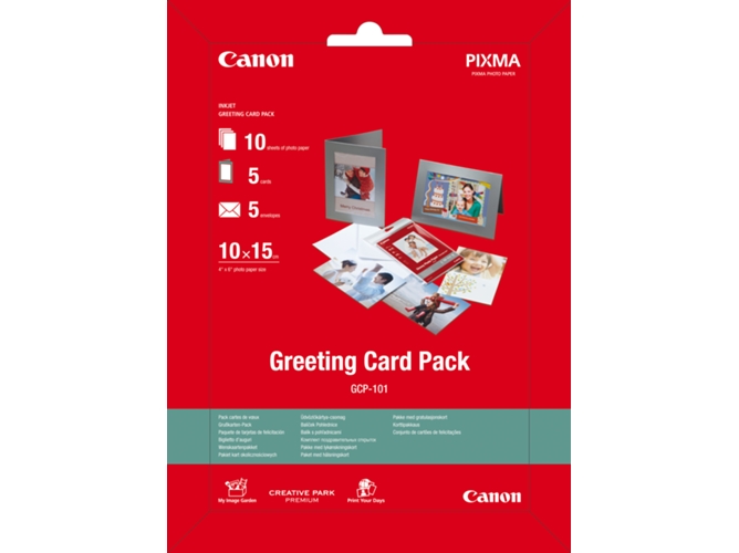 Papel fotográfico CANON 10X15 + Tarjeta Felicitación