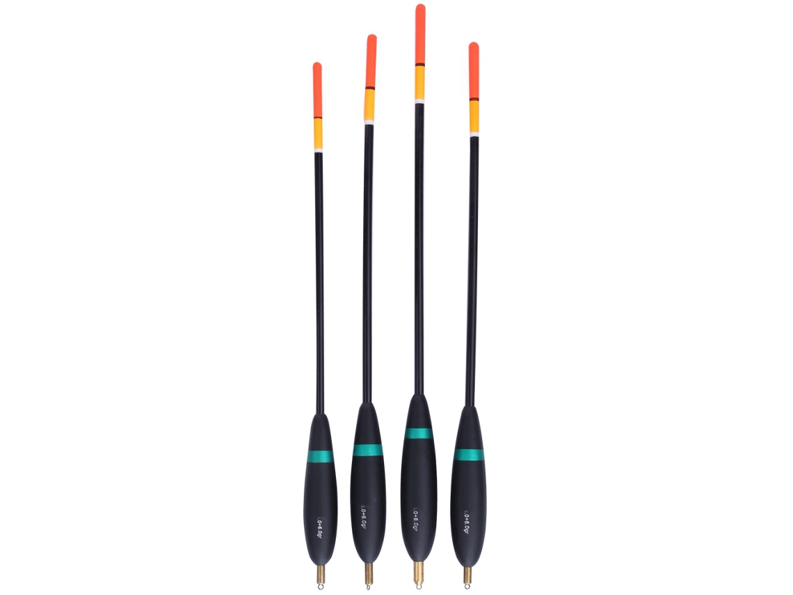 Danu26-4pcs Flotador Vertical De Madera Balsa Con Cabeza De Cobre Indicador De Mordida Para Pesca