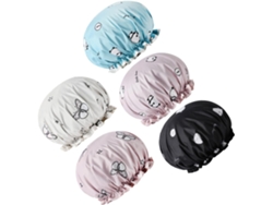 Juego de 5 gorros de ducha elásticos, impermeables y que cambian de color para secar el cabello. Accesorios Gokoco