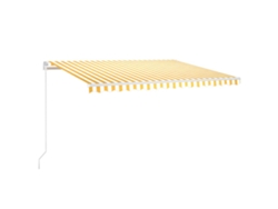 Maison Exclusive - Toldo Retráctil Manual Amarillo Y Blanco 400x350 Cm