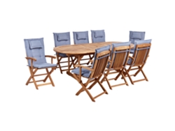 BELIANI Maui Ii Conjunto Relax en Madera de Acacia Marrón Claro 220X100X74