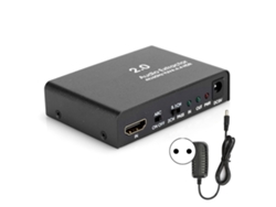 Extractor De Audio Hdmi 2.0 4k 60hz Hdr Yuv4:4:4, Divisor Óptico Spdif 5.1ch Con Convertidor Analógico