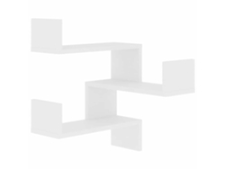 Juego de 2 estantes de pared de esquina Derivative Wood Blanco MAISON EXCLUSIVE (40x40x50 cm)