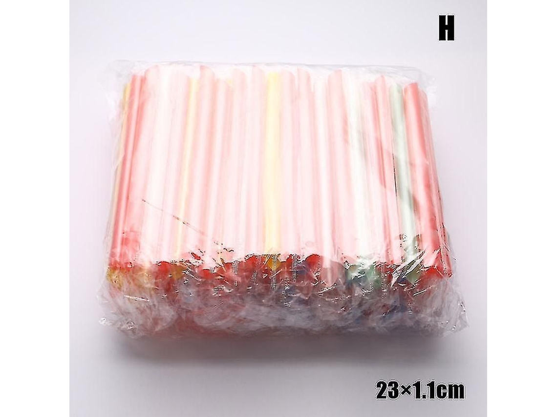 100 Pajitas De Plástico Desechables Anchas Para Batidos, Tapioca, Té Y Bebidas Con Burbujas (15/19/23 Cm)