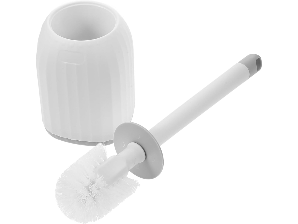 Cepillo de baño de pared con mango largo para baño, cepillo de limpieza elevado con diseño curvo para uso lento.