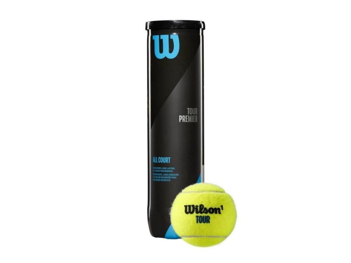 Pelotas de tenis Wilson Tour Premier de 4 bolas para todas las superficies, alto rendimiento