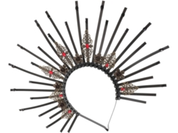 Tiara Coroa Gótica Com Auréola Para Carnaval E Sessões De Fotos - Elegante, Leve E Fácil De Usar