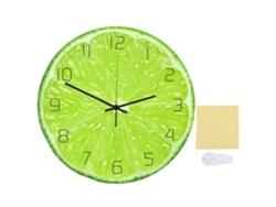 Bonito Reloj De Pared Colgante De Acrílico Con Estampado De Limones Para La Decoración Del Hogar Y La Oficina.
