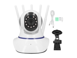 Cámara De Vigilancia Wifi Hd 1080p Con Visión Nocturna Infrarroja De 360° Y Ángulo Ajustable.