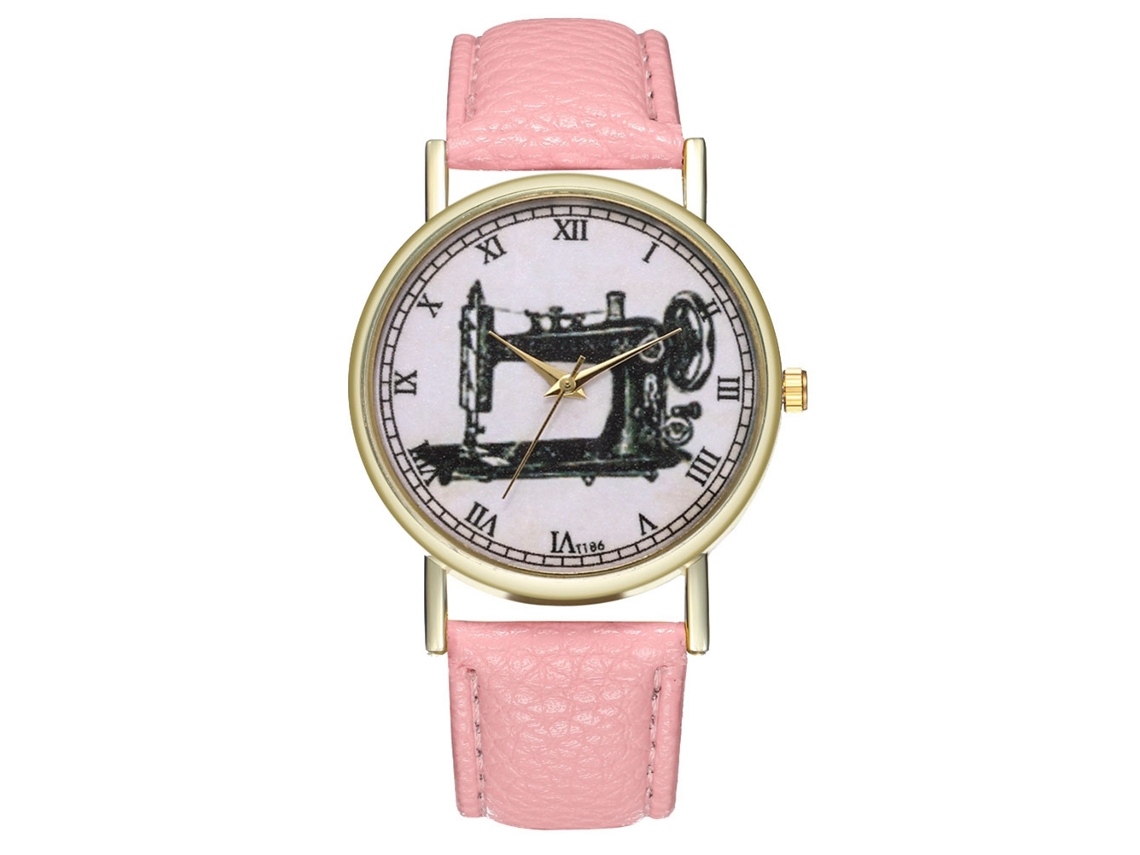 Reloj De Pulsera Analógico De Cuarzo Zhoulianfa Con Esfera Redonda Rosa Para Mujeres, Hombres Y Estudiantes.