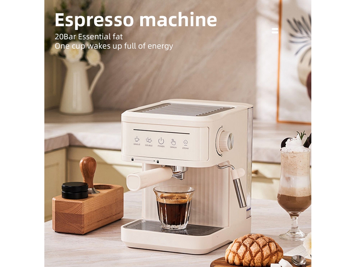 Cafetera eléctrica de 20 bares con vapor ajustable
