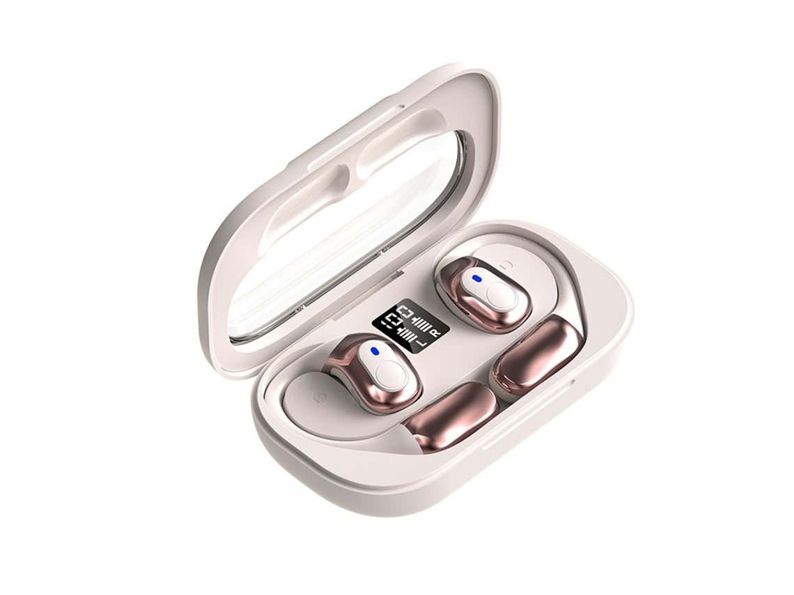 Auriculares Gancho Abierto Sonido Estéreo Trasero Micrófonos Hd YEMAESRE Bluetooth Beige