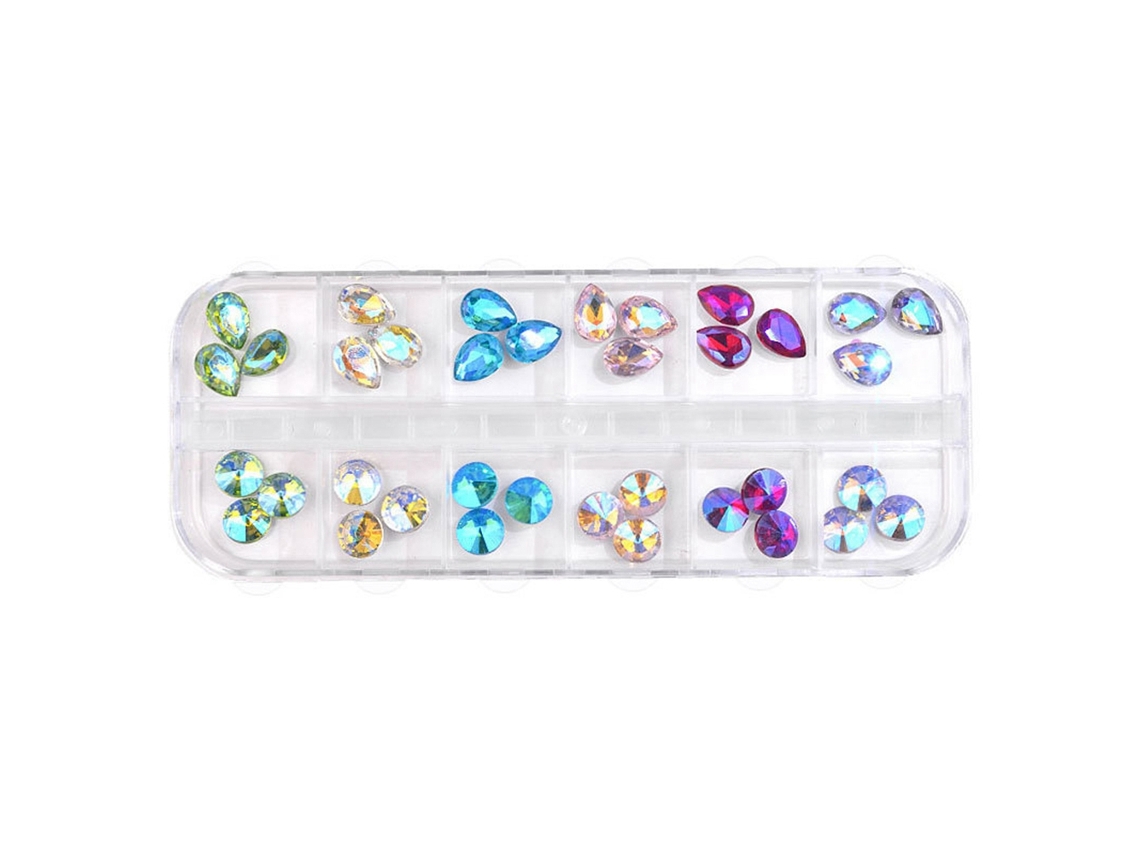 Adornos De Uñas De Glitter Y Piedras Irregulares, Mezcla De Formas Para Manicura Diy 03