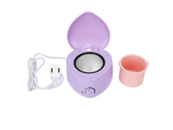Máquina Mini Calentadora De Cera Con Olla De Silicona Corazón Lavable Dispositivo Calentador De Cera Púrpura Plug Us 110v