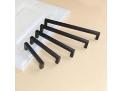 Tiradores De Armario Negros Cuadrados De Acero Inoxidable Con Paso De Puerta De 224 Mm (3-15 Pulgadas)