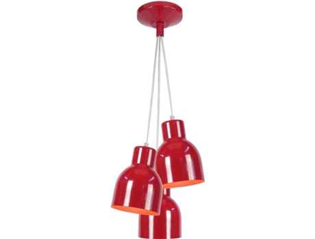 Lámpara de Techo TOSEL Carlson (Rojo - E27 - Máx. 40W - Metal)