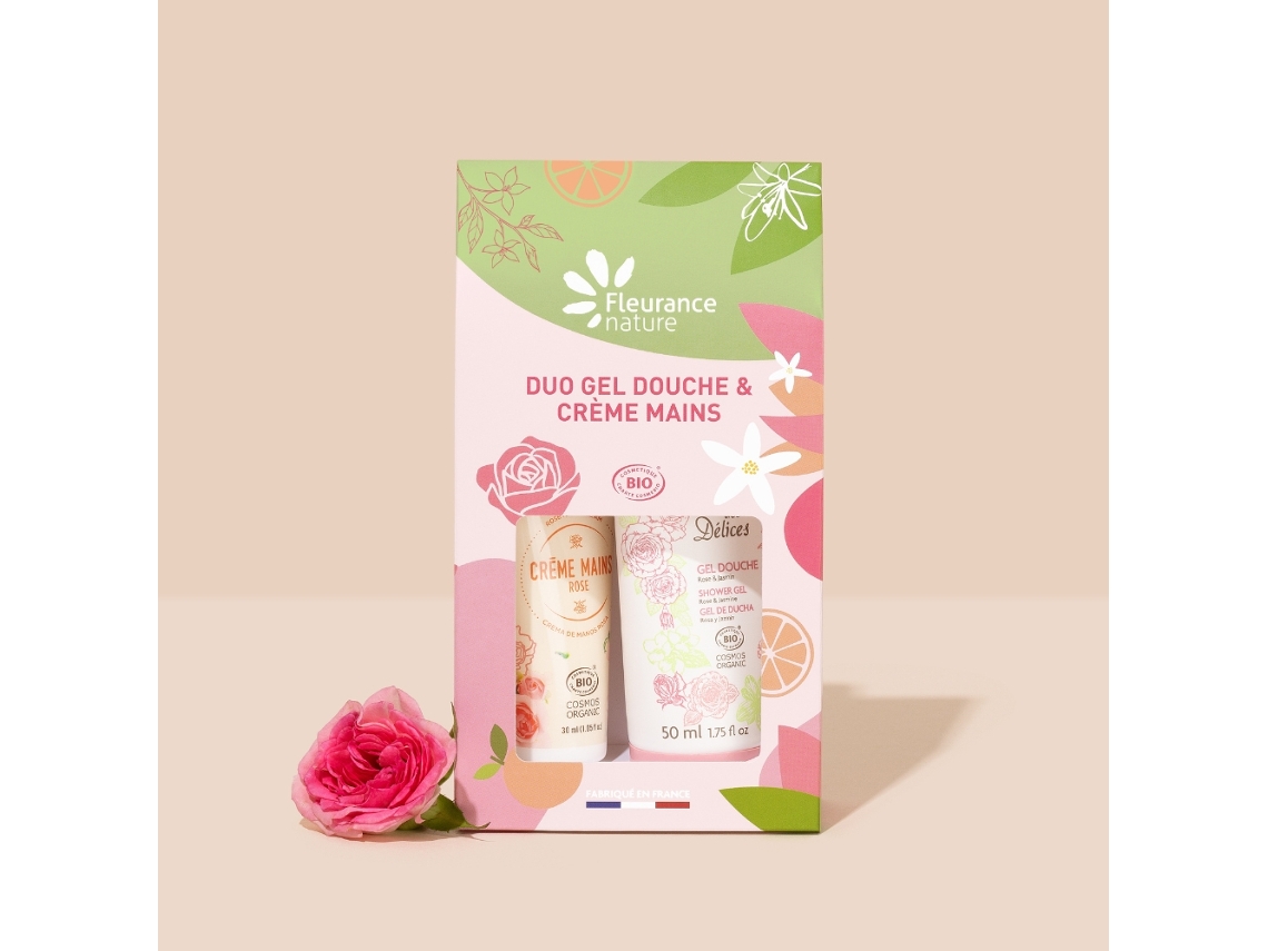 Gel de ducha rosa dúo + Crema de manos rosa
