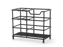 Portacepillos de dientes Shetinar de acero inoxidable, juego de accesorios de baño negro, 6,35 x 10 x 12 cm, decoración negra