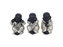 Budas Con Vestido Dorado De Resina Incluye 3 Unidades Figuras Budas Colección Oriental Signes Grimalt BY SIGRIS