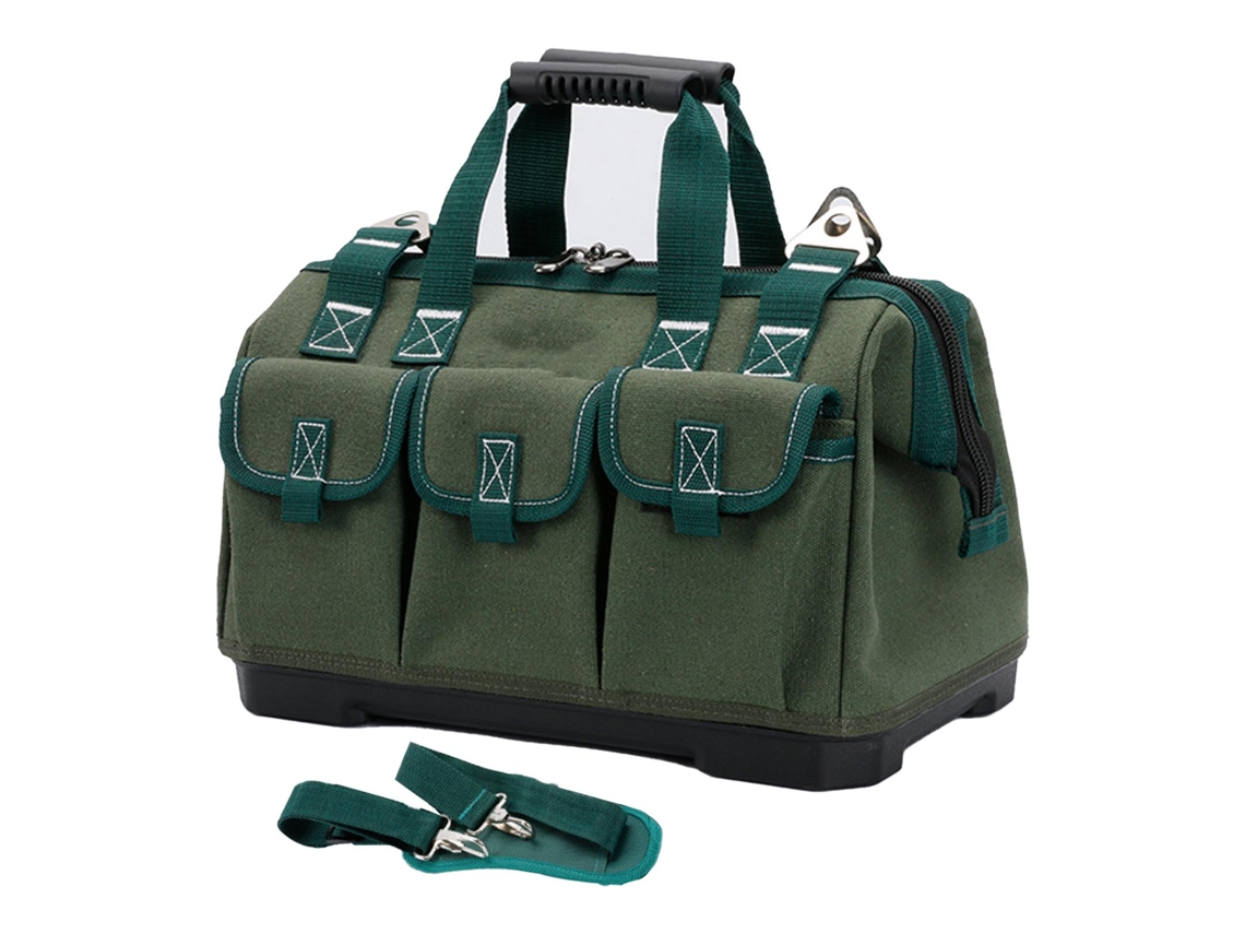 Bolsa De Herramientas De Lona Multifuncional Portátil De Gran Capacidad Para Electricistas Y Reparaciones.
