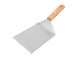 Espátula De Cocina Profesional De Acero Inoxidable Para Pizza, Pasteles Y Tortitas Con Mango De Madera.