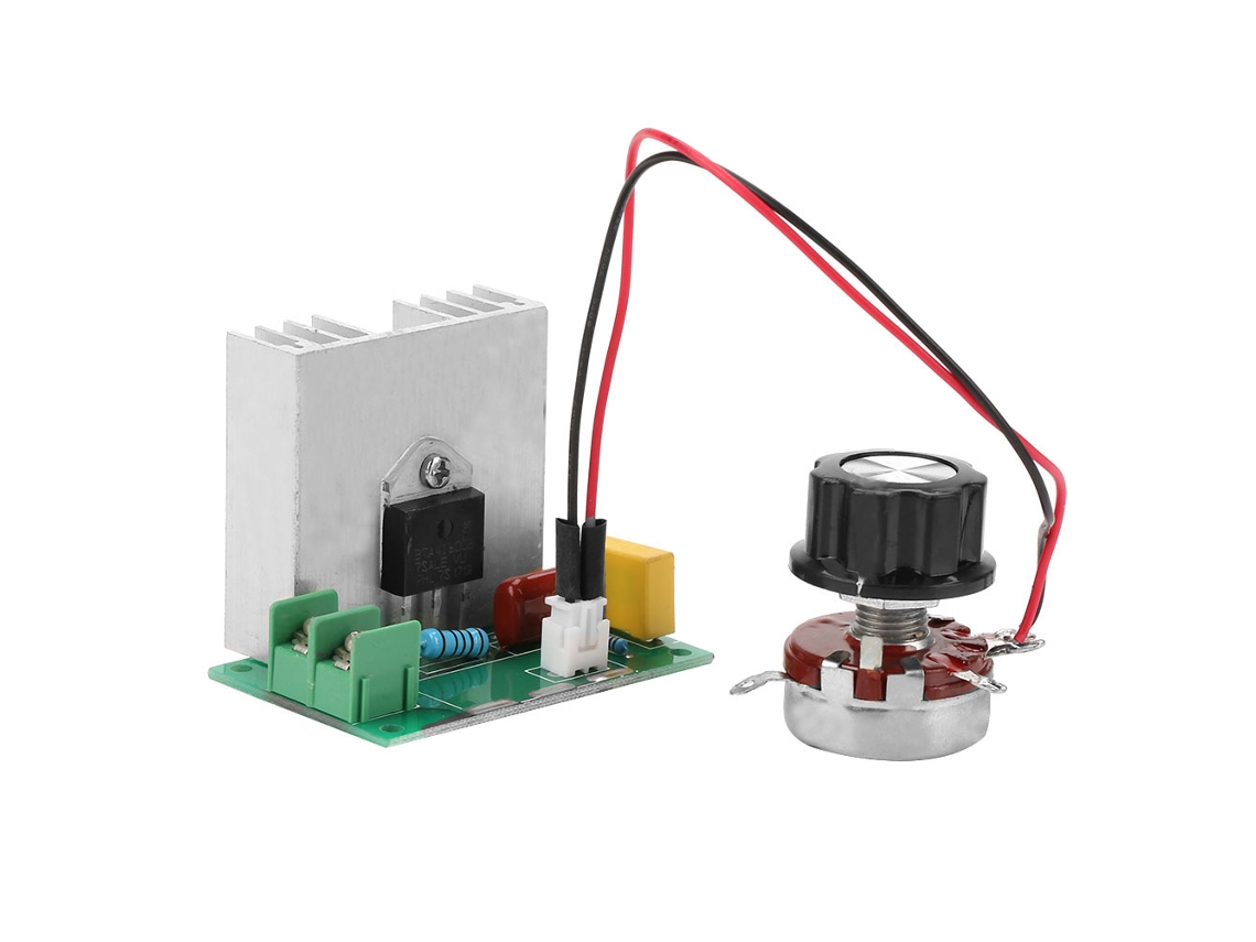 Regulador De Velocidad Para Motor De Ca 0-220v 4000w 40a Control De Voltaje Y Atenuador Led