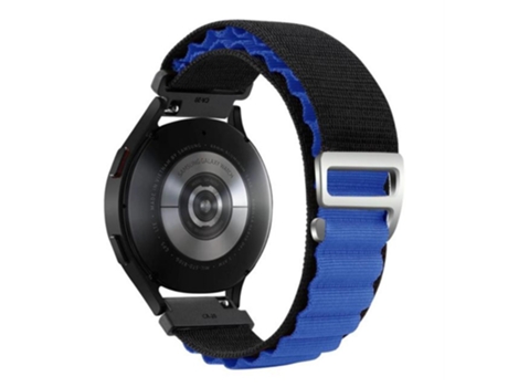 Correa de nailon 22mm ajustable para Realme Watch 3/Huami Amazfti GTR 4/GTR 4 Pro - negro/azul