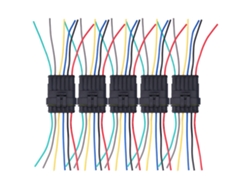 5 Conectores Eléctricos Automotrices Impermeables, Ignífugos Y Resistentes A La Oxidación (6 Pines)