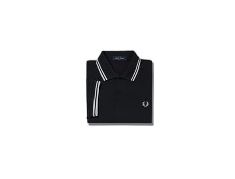 Polo de Hombre FRED PERRY Twin Tipped Negro (L)