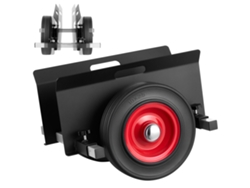 Carrito portaplatos Succebuy, capacidad de carga de 453,6 kg, con ruedas y portaplatos, color negro
