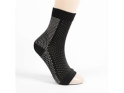 Calcetines De Compresión Para Neuropatía Con Soporte De Tobillo Y Arco, Alivio Del Dolor Y Protección S M Negro Amarillo