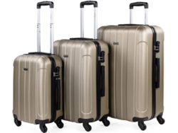 Conjunto de Maletas de Viaje ITACA Beige (55x37x20cm)