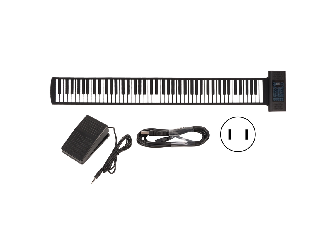 Piano Enrollable De 88 Teclas, Plegable, Plug And Play, Con Altavoces Duales, Bluetooth, Teclado Suave Para Ordenadores