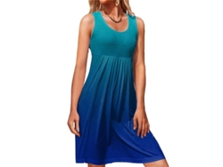 2026-vestido Casual Sin Mangas De Cuello Redondo Para Mujer Con Estampado Tipo Swing De Mezcla De Algodón