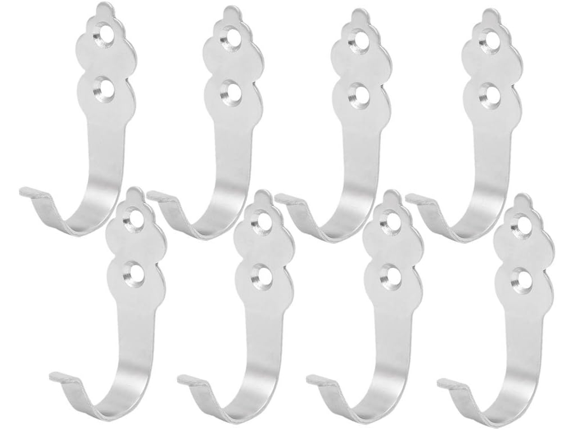 8 Piezas De Accesorios De Baño, Gancho Individual De Acero Inoxidable De 66 Mm De Longitud Para
