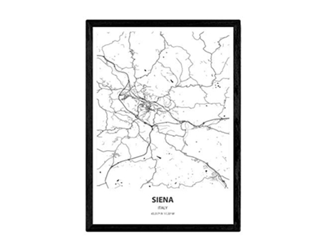 Poster NACNIC Mapa de Siena Italia (A3)