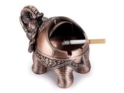 2026-portavasos De Mesa Modelo Elefante Retro Anti-ventanas Para Cigarrillos Y Cigares (bronce Rojo)