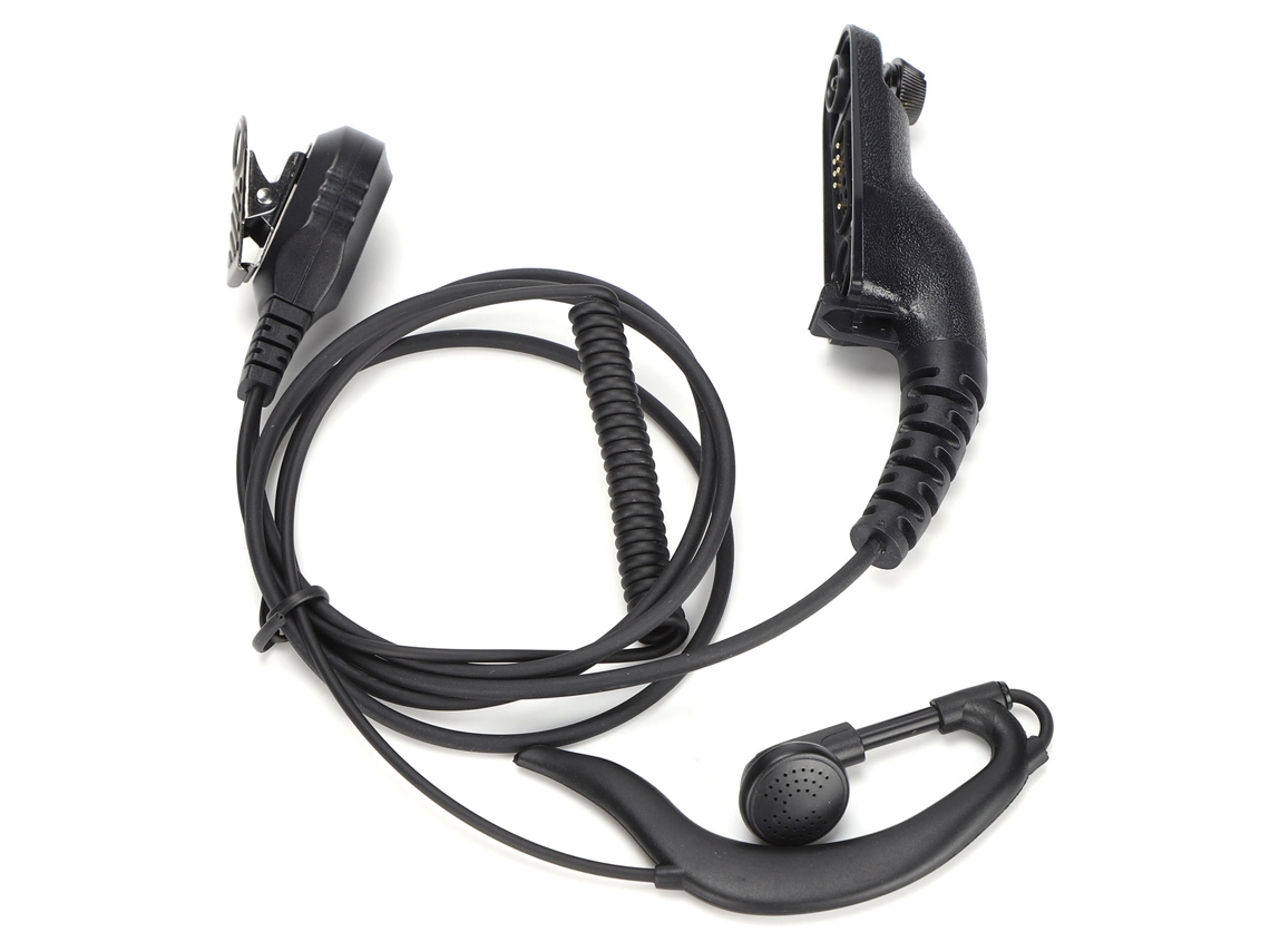 Fone Mali Curvo com Microfone Escondido, Portátil, para Xir P8268, P8260, APX4000