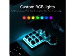 Teclado USB personalizable con control de volumen, macros y teclas programables, mecánico, inalámbrico para juegos, negro, Bluetooth.
