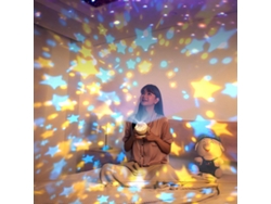 Lámpara de proyección LED giratoria BJ-Stellar con altavoz Bluetooth y control remoto, luz nocturna para niños, regalo
