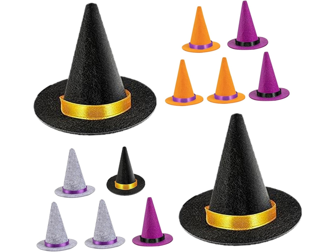 12 Mini Sombreros De Bruja Para Muñecas, Decoraciones De Fiestas, Casas, Manualidades Y Proyectos Diy.
