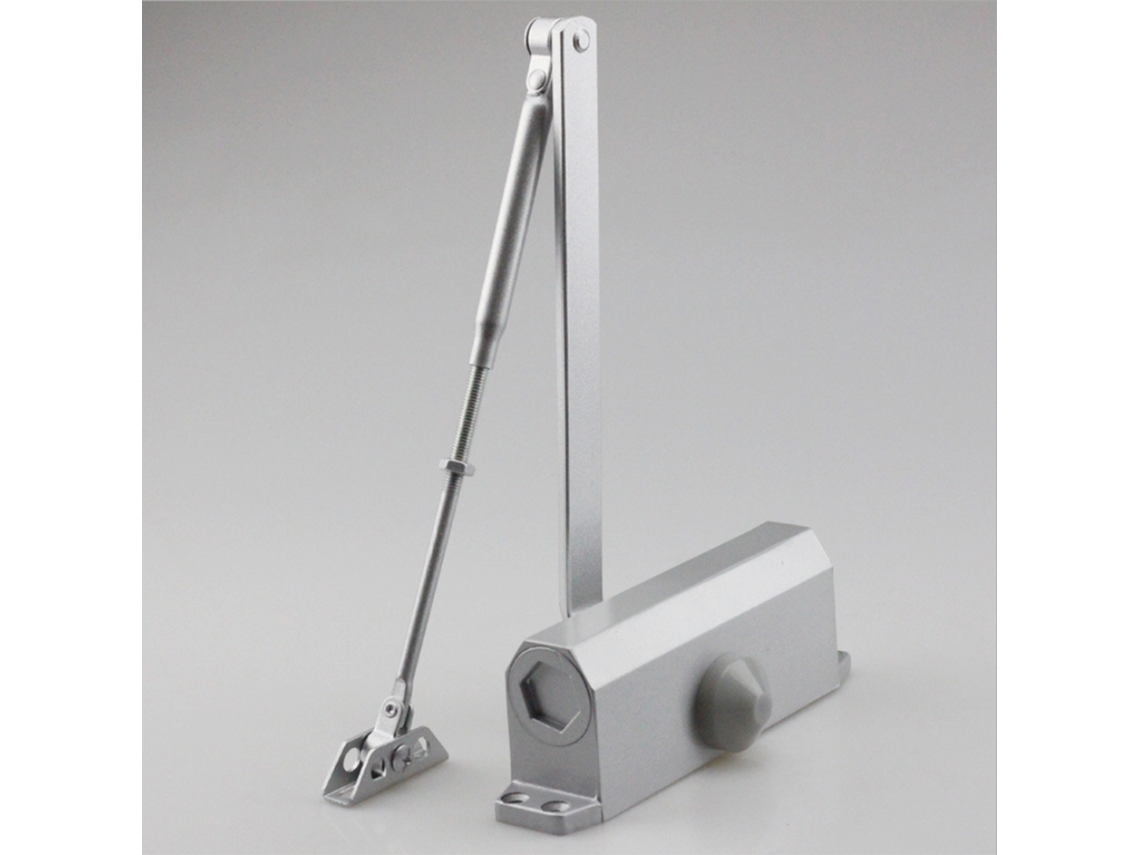 Cierrapuertas De Aleación De Aluminio Plateado De 60-85 Kg Para Uso Comercial Y Residencial.