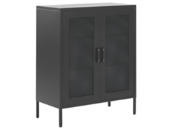 Aparador de 2 puertas BELIANI Wakatipu de Acero Negro 80x40x102