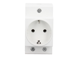 Conector para riel DIN 2026 con contacto de protección y conexión a tierra para panel de distribución I AC250V 10-16A