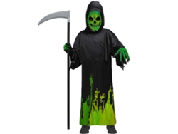Disfraz De Halloween Iluminado Y Aterrador Para Niños Con Capucha Y Calavera.