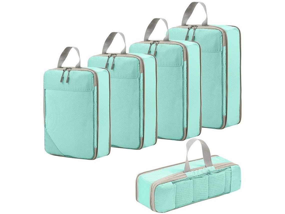 Juego De Organización De Clasificación De Ropa De 5 Piezas, Cubos De Embalaje De Compresión Para Viajes Que Ahorran Espacio CHRUI Blue
