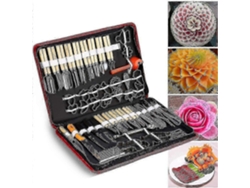 Juego de 80 herramientas para pelar y cortar verduras, frutas y guarniciones. Everley891