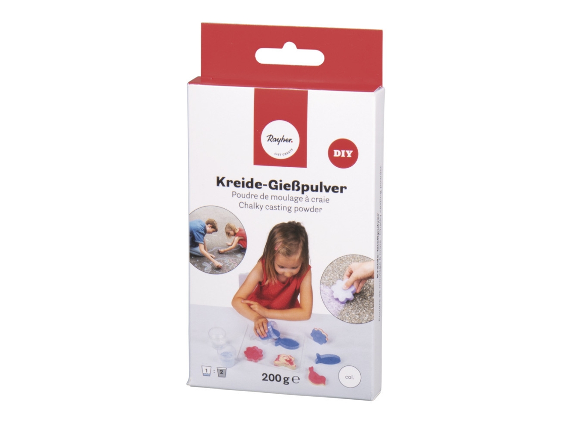 Polvo moldeador para hacer tiza 200 g - color blanco