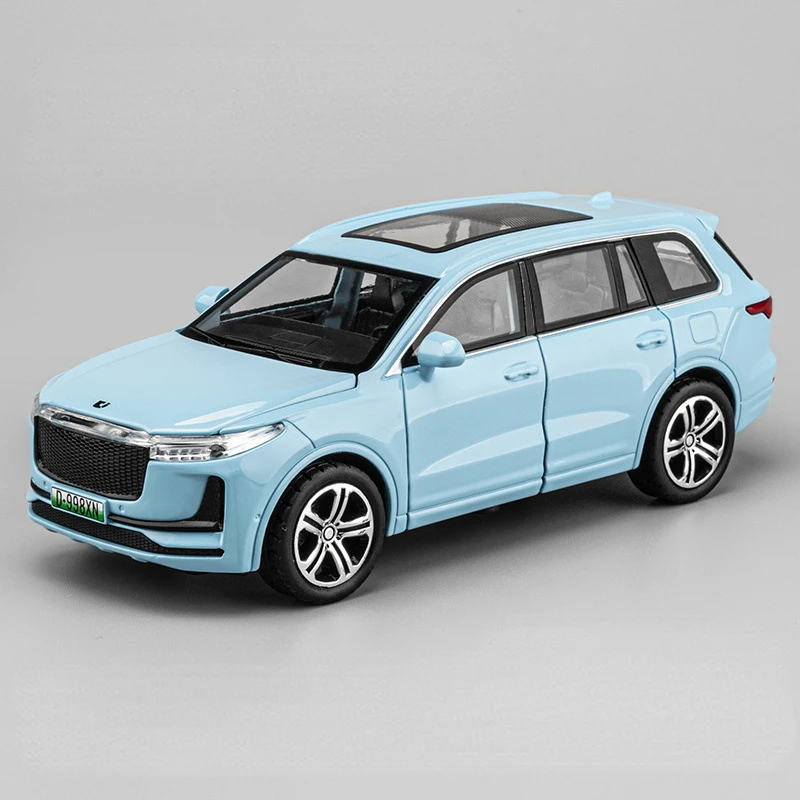 (azul) 1:32 - Miniatura de coche de aleación fundida a presión - Función de sonido y luz