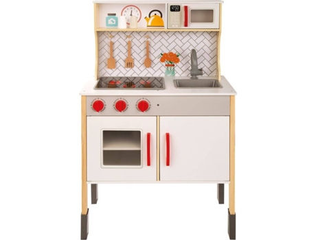 Cocina de Jugar WOOMAX Estufa Eléctrica (Edad Mínima: 3 Años - 59.5 x 30 x 94.5 cm)